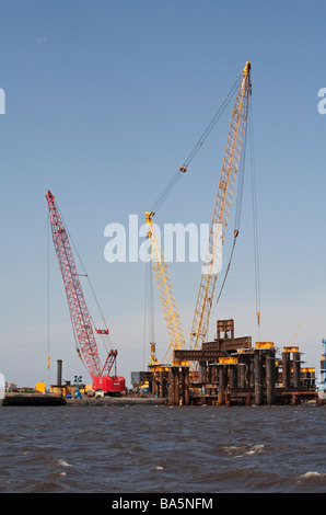 Korps der Ingenieure baut Surge Barriere um New Orleans zu schützen Stockfoto