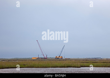 Korps der Ingenieure baut Surge Barriere um New Orleans zu schützen Stockfoto