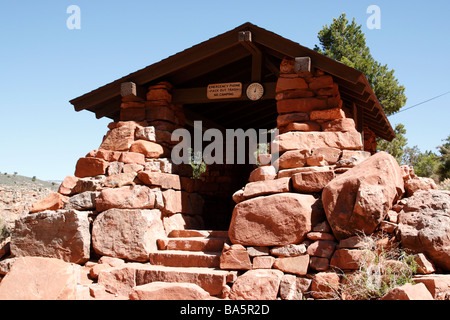 3 Meile Rasthaus bright Angel Trail grand CanyonNationalpark südlich Felge Arizona usa Stockfoto