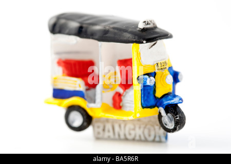 Bangkok-Souvenir-Kühlschrank-Magnet ein Tuk-Tuk Stockfoto