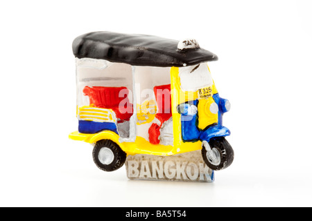 Bangkok-Souvenir-Kühlschrank-Magnet ein Tuk-Tuk Stockfoto