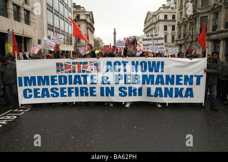 Tamilen marschieren durch die Straßen von London fordern ein Ende der Krieg in Sri Lanka Stockfoto