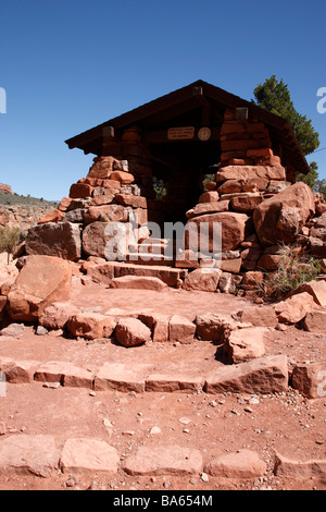 3 Meile Rasthaus bright Angel Trail grand CanyonNationalpark südlich Felge Arizona usa Stockfoto