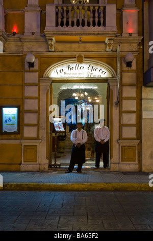 Ein Straßencafé in Merida, Mexiko Stockfoto