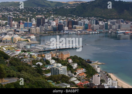 Wellington vom Mount Victoria Nordinsel Neuseeland Stockfoto