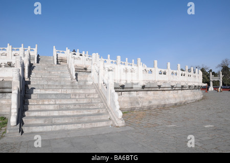 Der Runde Altar (Yuan Qiu Yuanqiu) in The Temple of Heaven (oder Altar des Himmels), einer der beliebtesten Touristenattraktionen in Beijing Stockfoto