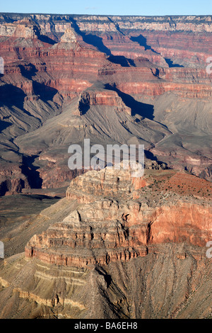 Blick über die Schlucht von Yavapai-Beobachtungsstation am späten Abend Grand Canyon National Park, Arizona usa Stockfoto