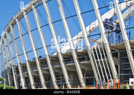 Stadion im Bau für die WM 2010. Durban, Kwazulu Natal, Südafrika. Stockfoto