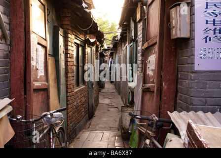 China, Beijing, Alltag in einem der letzten Hutongs Stockfoto