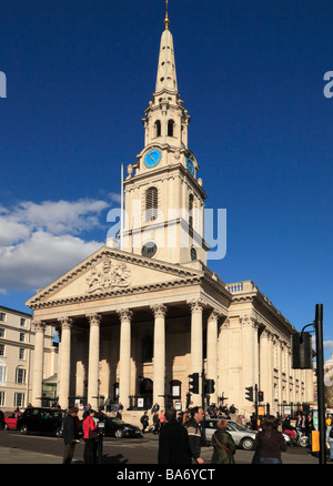 St. Martin in den Bereichen Kirche. Trafalgar Square, London, England, UK. Stockfoto