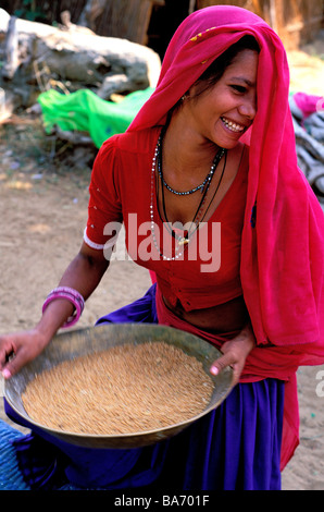 Indien, Rajasthan State Tonk Bereich, Rajput Frau Stockfoto