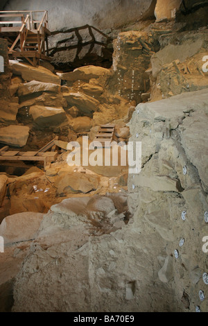 Schichten Marker Meadowcroft Rock Shelter Stockfoto