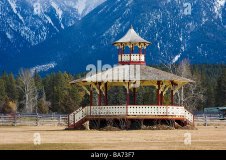 Musikpavillon am Fort Steele, Cranbrook, Britisch-Kolumbien, Kanada Stockfoto