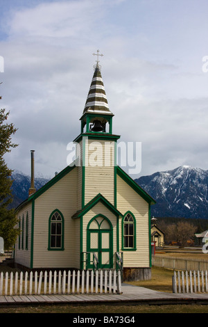 Katholische Kirche St. Antonius, Fort Steele, Cranbrook, Britisch-Kolumbien, Kanada Stockfoto