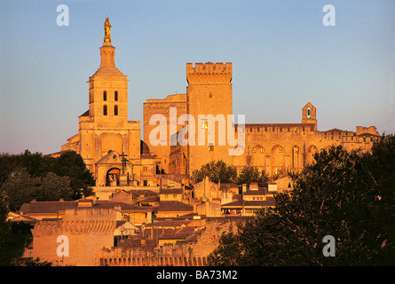 Frankreich, Vaucluse, Avignon, Papstpalast als Weltkulturerbe der UNESCO klassifiziert Stockfoto