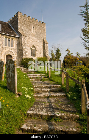 West Sussex Bramber Pfarrkirche Stockfoto