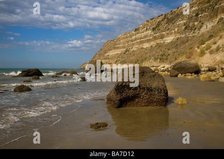 Küstenlandschaft am Cape Kidnappers Nordinsel Neuseeland Stockfoto