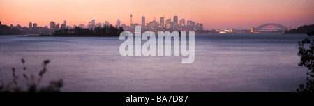 Sydney Harbour Bridge und das Opernhaus Stockfoto