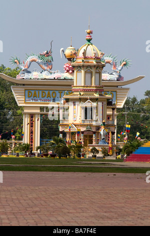 Religiöse Bauten in Cao Dai Tay Ninh Heiligen Stuhls in Tay Ninh Vietnam Stockfoto