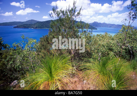 Blick von Hayman Island auf Hook Island, Whitsunday Islands, Great Barrier Reef, Australien Stockfoto