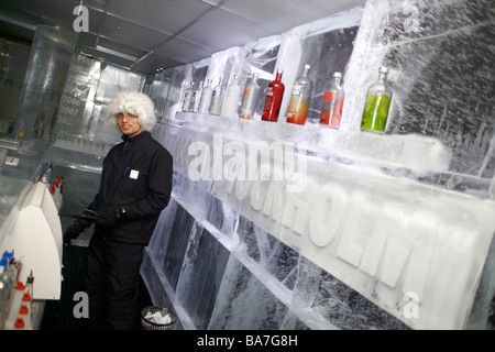 Die Ice Bar, Norrmalm, Nordic Sea Hotel, Stockholm, Schweden Stockfoto