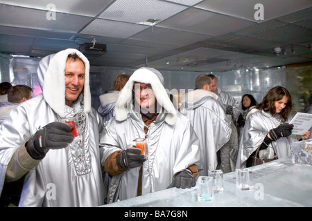 Die Ice Bar, Norrmalm, Nordic Sea Hotel, Stockholm, Schweden Stockfoto