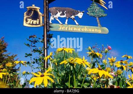 Zeichen buchen, Ferienwohnung, Schwarzwald, Baden-Württemberg, Deutschland Stockfoto