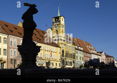 Marktplatz, Cheb Eger, Tschechische Republik Stockfoto