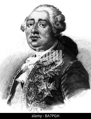 Louis XVI, 23.8.1754 - 21.1.1793, König von Frankreich 1774-1792, Porträt, zeitgenössischer Kupferstich, undatiert, Artist's Urheberrecht nicht gelöscht werden Stockfoto