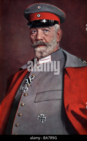 Bethmann-Hollweg, Theobald vom 22.11.1856 - 2.1.1921, Kanzlerin 14.7.1909 - 13.7.1917, Porträt, farbige Bildpostkarte nach Fotografie von N. Perscheid, circa ab dem Jahr 1915, Stockfoto