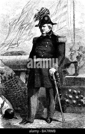 Scott, Winfield, 13.6.1786 - 29.5.1866, amerikanischer General, volle Länge, Holzgravur, 19. Jahrhundert, Stockfoto