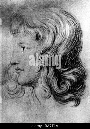 Vulpius, Christiane, 1.6.1765 - 6.6.1816, Frau von Johann Wolfgang von Goethe-Institut, Porträt, Zeichnung von Goethe-Institut, Stockfoto