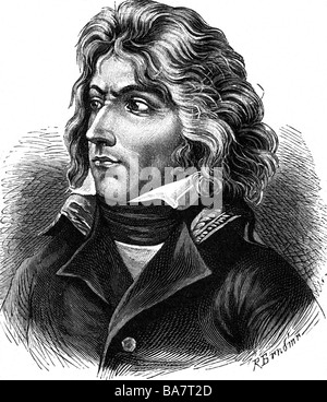 Karl XVI. Johannes, 26.1.173 - 8.3.1844, König von Schweden 186 - 1844, Porträt, Holzgravur nach Gravur von Levachez, 19. Jahrhundert, Stockfoto