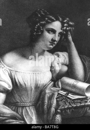 Schroeder-Devrient, Wilhelmine, 6.12.1804 - 26.1.1860, deutsche Sängerin, halbe Länge, nach lithographisch, Stockfoto