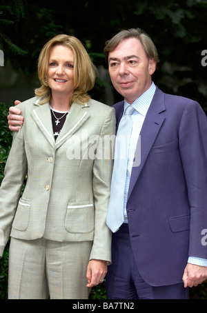 Komponisten Sir Andrew Lloyd Webber und seine Frau Madeleine auf Gesellschaft Party in Chelsea, London Stockfoto