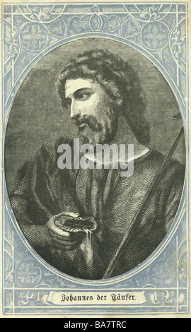 Johannes der Täufer, + ca. 30 n. Chr., Saint, Holzstich um 1880, Stockfoto