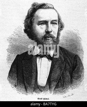 Haeckel, Ernst, 16.2.1834 - 9.8.1919, deutscher Wissenschaftler, Porträt, Holzgravur, 19. Jahrhundert, Stockfoto