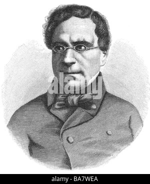 Guerrazzi, Francesco Domenico, 12.8.1804 - 25.9.1873, italienischer Schriftsteller und Politiker, Porträt, Holzgravur nach der Fotografie, 19. Jahrhundert, Stockfoto