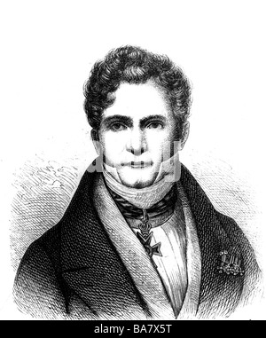 Spontini, Gaspare, 14.11.278 - 24.1.1851, italienischer Komponist, Porträt, Holzgravur, 19. Jahrhundert, Stockfoto