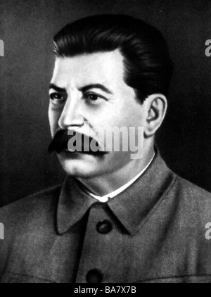 Stalin, Joseph Vissarionovich, 18.12.1879 - 5.3.1953, Staatsmann der Sowjetunion, Generalsekretär der Kommunistischen Partei der Sowjetunion 1922 - 1953, Porträt, Malerei, Stockfoto