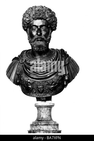 Marcus Aurelius Antoninus, 26.4.121 - 17.3.180, römischer Kaiser 7.3.161 - 17.3.180, Porträt, Büste, ca. 1500, Bayerisches Nationalmuseum, München, Stockfoto