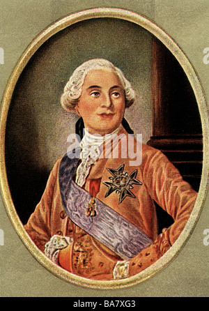 Ludwig XVI., 23.8.1754 - 21.1.173, König von Frankreich 10.5.4.174 - 21.9.173, Porträt, Ausdruck nach Miniatur, 18. Jahrhundert, Zigarettenkarte, Deutschland, 1933, Stockfoto