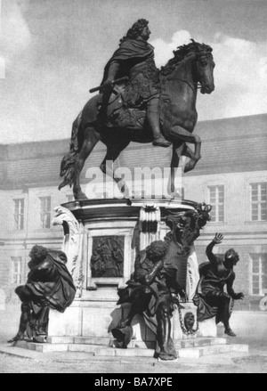 Friedrich William, 6.2.1620 - 9.7.1688, der große Kurfürst von Brandenburg 1.12.1640 - 9.5.1688, in voller Länge, Reiterstandbild von Andreas Schlotter, Berlin, Stockfoto