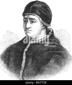 Leo X. (Giovanni di Medici), 11.12.1475 - 1.12.1521, papst 11.3.1513 - 1.12.1521, Porträt, Holzgravur, 19. Jahrhundert, Stockfoto