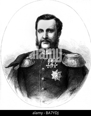 Konstantin Nikolaevich, 21.9.187 - 13.1.1892, Großfürst von Russland, Admiral, Oberbefehlshaber der russischen Marine, 15.10 - 1882, Porträt, in Uniform, Holzgravur, 1.292, Stockfoto