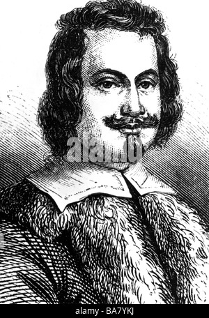 Torricelli, Evangelista, 15.10.1608 - 25.10.1647, italienischer Physiker, Porträt, Holzgravur, 19. Jahrhundert, Stockfoto