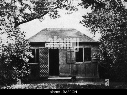 Mozart, Wolfgang Amadeus, 27.1.176 - 5.12.1701, österreichischer Musiker, Komponist, Sommerhaus, Salzburg, Österreich, Außenansicht, Stockfoto