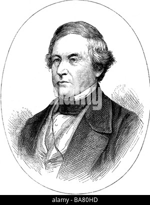 Fillmore, Millard, 7.1.1800 - 8.3.1874, US-amerikanischer Politiker (Whig), 13. US-Präsident 1850 - 185.00, Porträt, Holzgravur, 19. Jahrhundert, Stockfoto