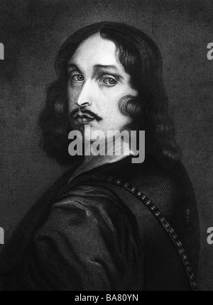 Sandrart, Joachim von, 12.5.1606 - 14.10.1688, deutscher Maler, Porträt, Kupferstich von Johannes Kracker nach Self-portrait von Sandrart ab 1650, Artist's Urheberrecht nicht gelöscht werden Stockfoto