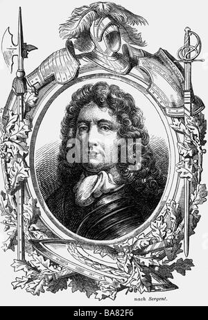 Vauban, Sebastien le Prestre de, 1.5.1633 - 30.3.1707, französischer General, Porträt, Holzgravur, 19. Jahrhundert, Stockfoto
